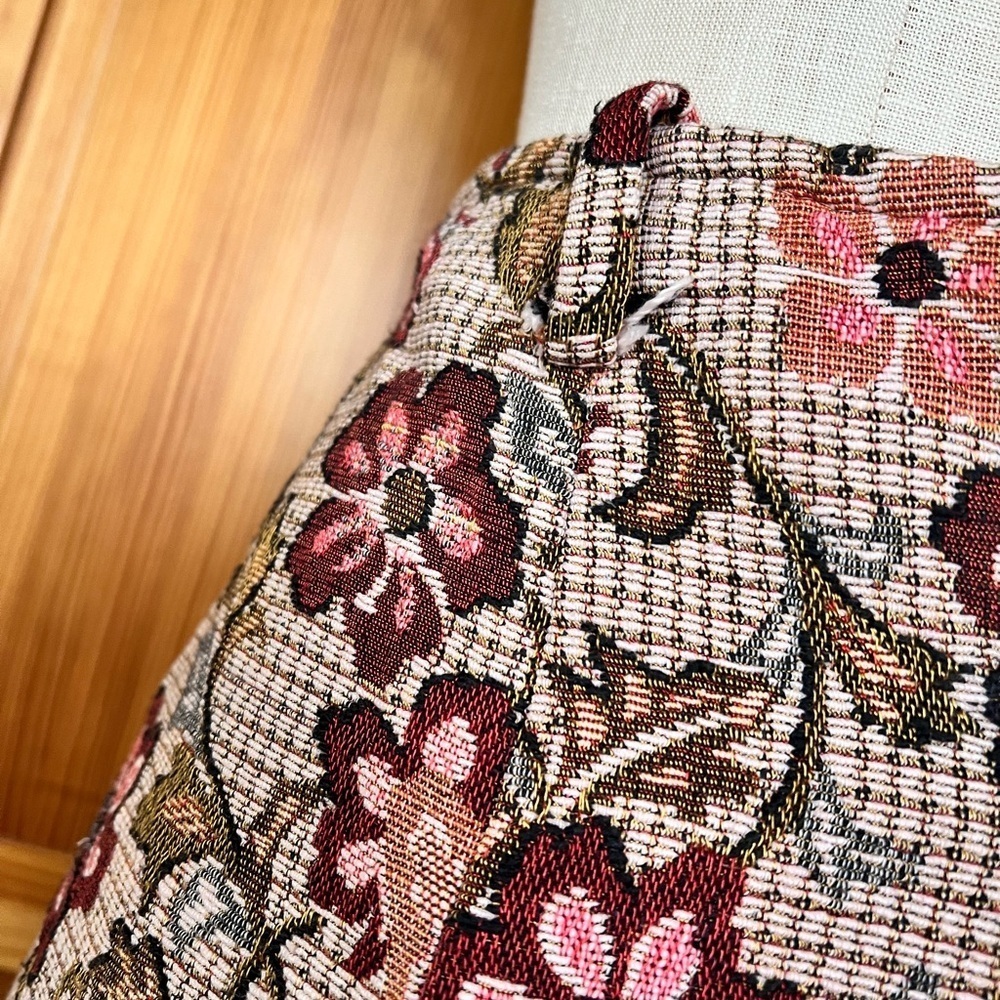 Vintage Glen Of Michigan Tapestry Midi Length Split Skirt Retro RARE - Picture 7 of 11